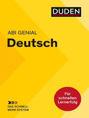 cover image of Abi genial Deutsch